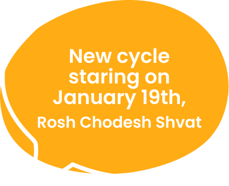 New cycle starting on January 19th, Rosh Chodesh Shvat